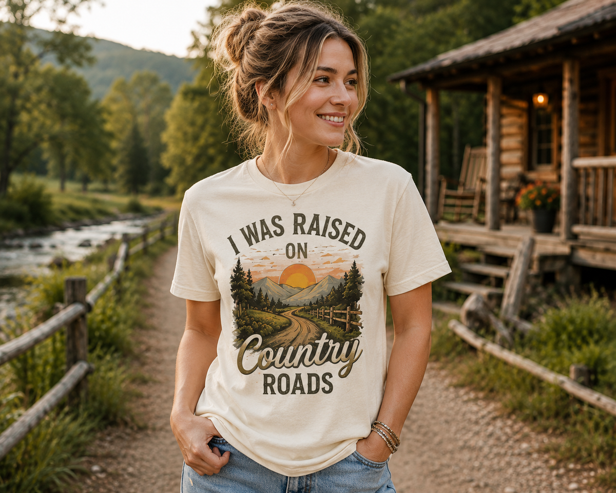 Country Roads Premium Comfort Colors T Shirt
