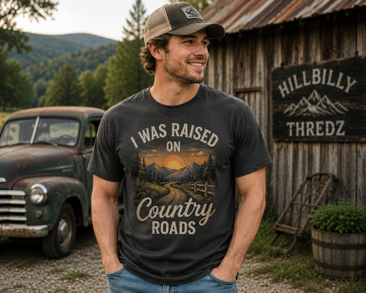 Country Roads Premium Comfort Colors T Shirt
