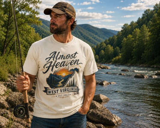 Almost Heaven Premium Comfort Colors West Virginia T Shirt