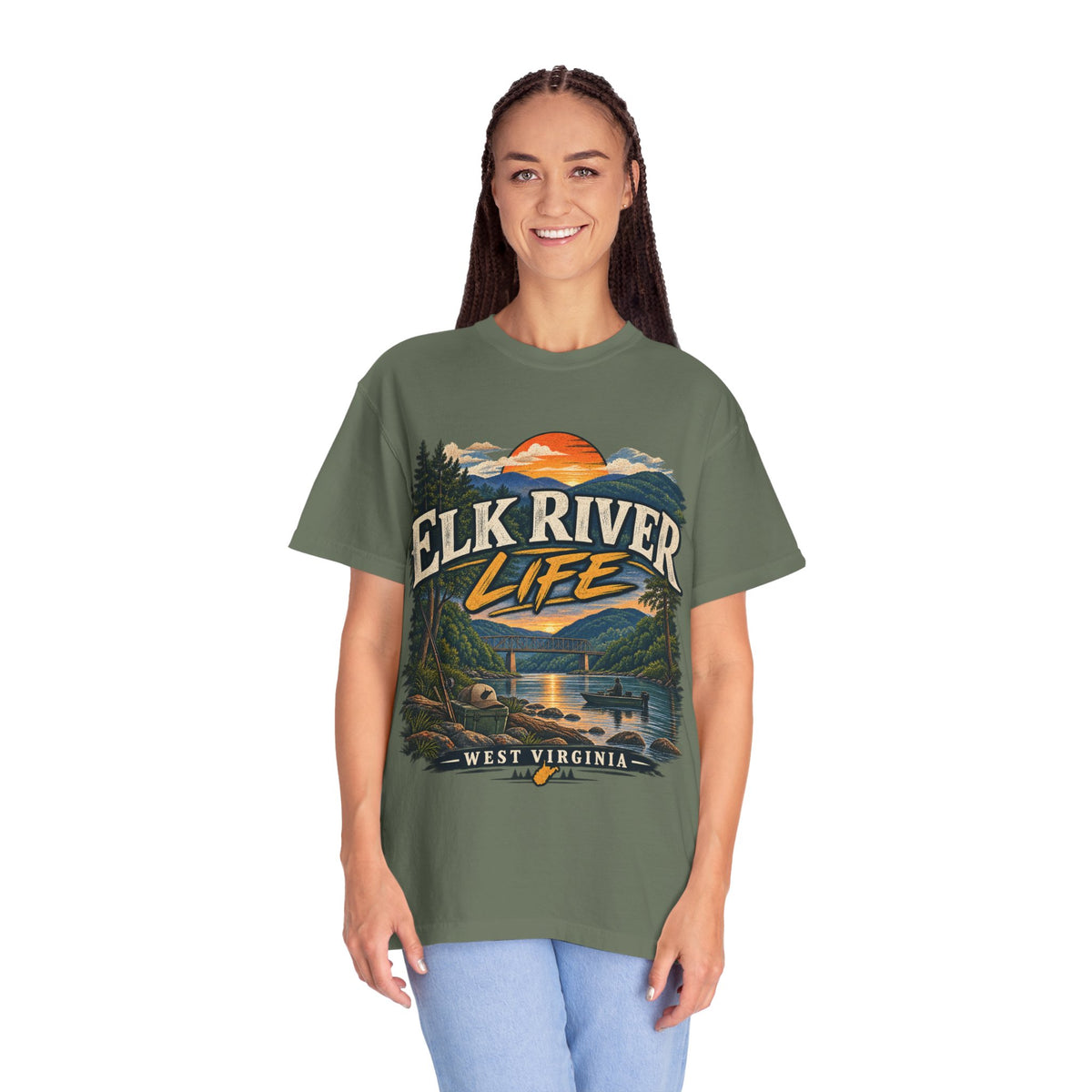Elk River Life West Virginia Comfort Colors T-Shirt