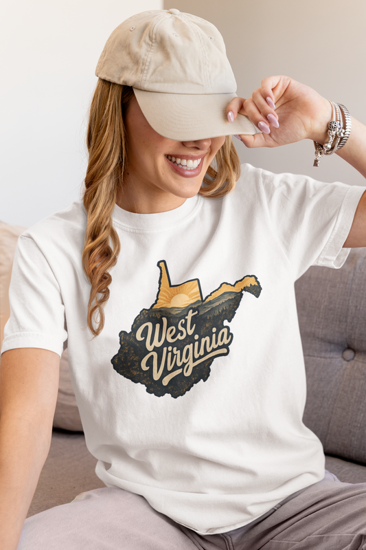 Vintage West Virginia Mountain Sunset Comfort Colors T-Shirt