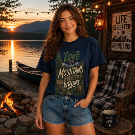 Either You Love the Mountains or You’re Wrong Comfort Colors T-Shirt