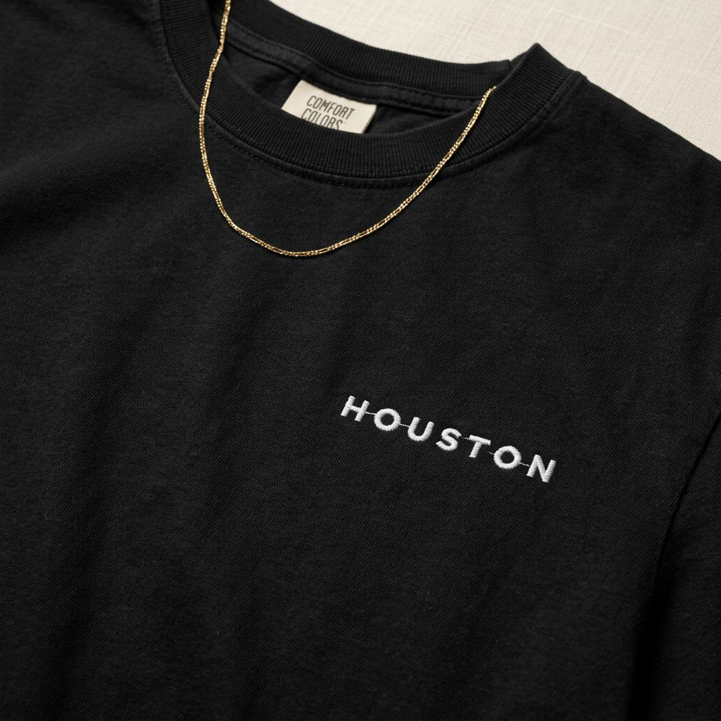 Houston Shirt, Minimalist H-Town tee, Embroidered Houston Shirt, Houston Texas Apparel, Modern City Gift